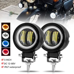 3INCH 20W Motorcycle LED Angel EyeWork Light Bar spot Lamp Offroad carBoat Truck SUv Pickup 12V 24V DrivingFog Lamp Headlight