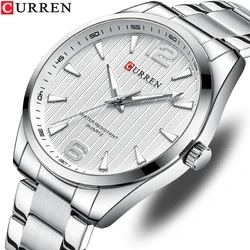 CURREN Brand Fashion Mens Luxury Stainless Steel Quartz Wristwatch  Luminous Clock Men Business Casual Watche relogio masculino