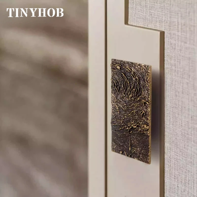 

Tinyhob Rectangle Double Door Handle/ Antique Brass Cabinet Pulls and Knobs Centers Drawer Pulls for Kitchen Cupboard Door