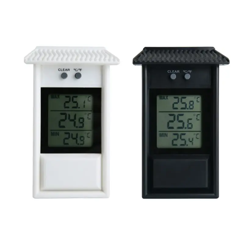 LCD Digital Indoor/Outdoor Waterproof Thermometer Garden GreenHouse Wall Temperature Measurement Max Min Value Drop Shipping