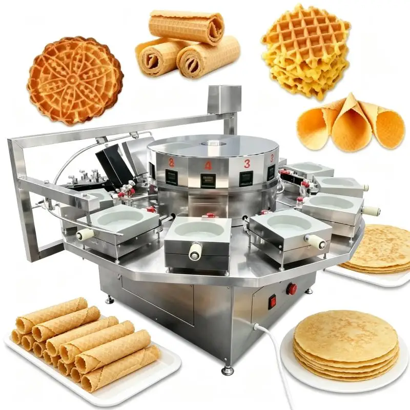 Automatic Commercial Egg Roll Making Machine Electric Egg Roll Baker High Efficiency Stainless Steel Equipment