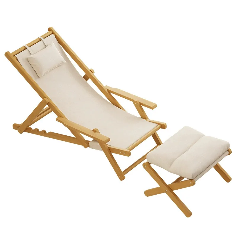 

Outdoor leisure folding chair courtyard hotel swimming pool beach nap convenient deck chair camping storage