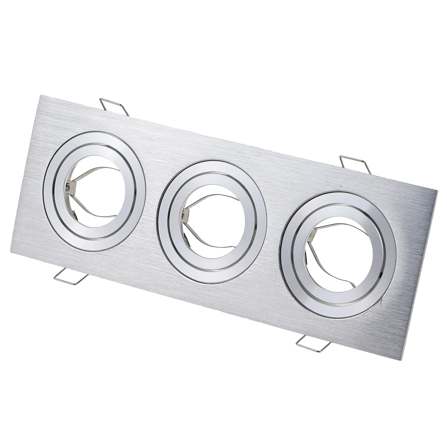 Einbau quadratisches Silber Down light LED-Scheinwerfer gehäuse gu10 gu5.3 mr16 LED-Module Aluminium rahmen