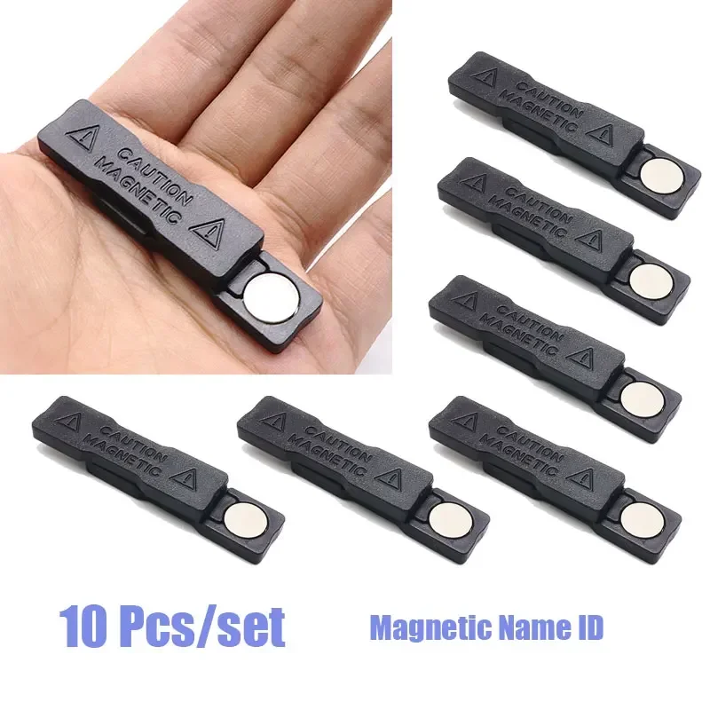 10 Pcs Neodymium Magnet Metal Magnetic Name ID Strong powerful Tag Badge Fastener Holder Card Tag Magnets Buckles Name ID