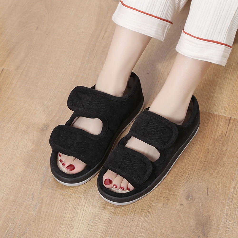 Diabetic Sandals Open Toe Diabetic Slippers Adjustable Walking Sandals Breathable Orthopedic Footwear for Women Men