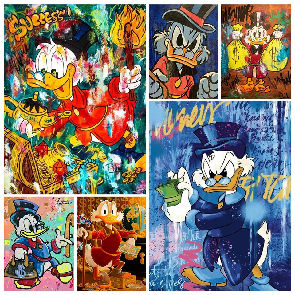 5D Diamond Painting Donald Duck Picture Of Rhinestones Mosaic Disney Diamond Embroidery Handicrafts Artwork Aesthetic Art Decor