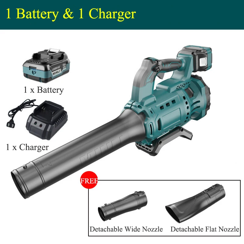 

Electric Powerful Air Blower Protable Leaf Blower Cordless Lightweight Snow Blower Speed Adjustable Battery Blower for Home Use