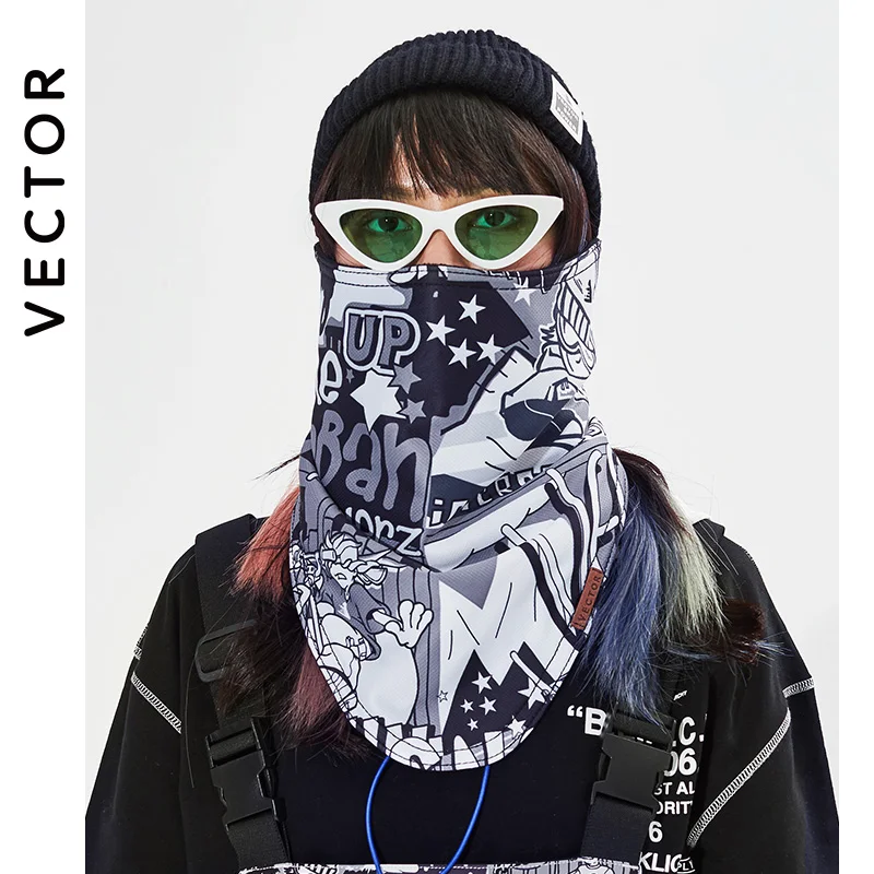 VECTOR Winter Warm Ski Snowboard Motorcycle Outdoor Sport Full Face Mask Cartoon Triangular Scarf Windproof Skiing Mask