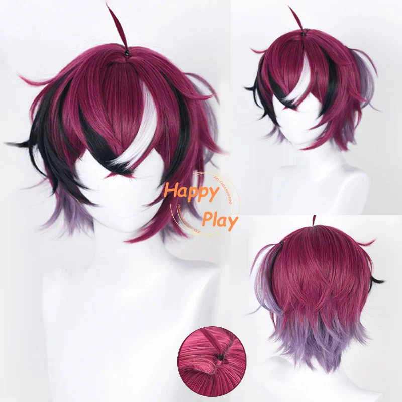 

Vtuber Doppio Dropscythe Cosplay Wigs Short Mixed Colors Virtual Idol Doppio Anime Wigs Heat Resistant Synthetic Hair Halloween