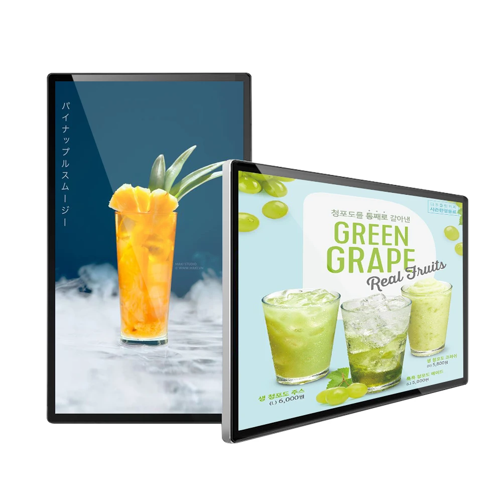 32 43 49 Inch Android OS Interactive Commercial Display Lcd Wall Mounted Advertising Devise Digital Signage and Display