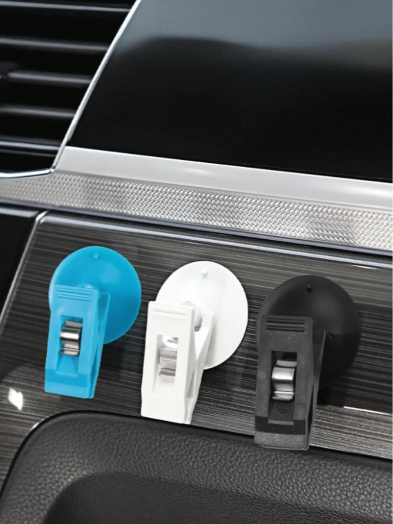 Universal Plastic Car Window Suction Cup Clips – Black Multi-Function Clips for Sun Visors, Curtains, Towels, Business Cards & D