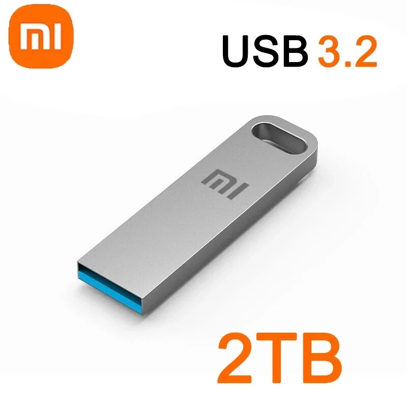 

Original Xiaomi USB 3.2 storage disk Large capacity 2TB Mini Pen Driver 512GB Waterproof Metal Disk, suitable for computers