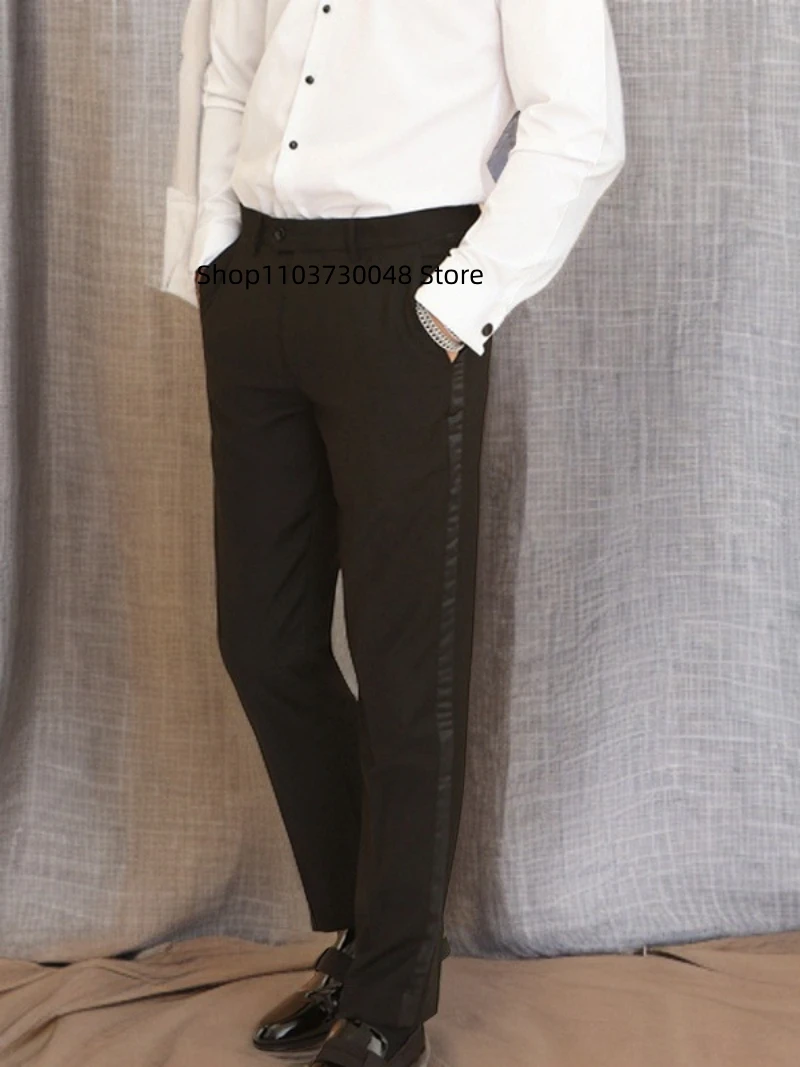 

Мужские классические брюки XS-6XL, черные, новые, высокого качества, прямые, для делового стиля, весна-осень, формальные брюки для офиса.