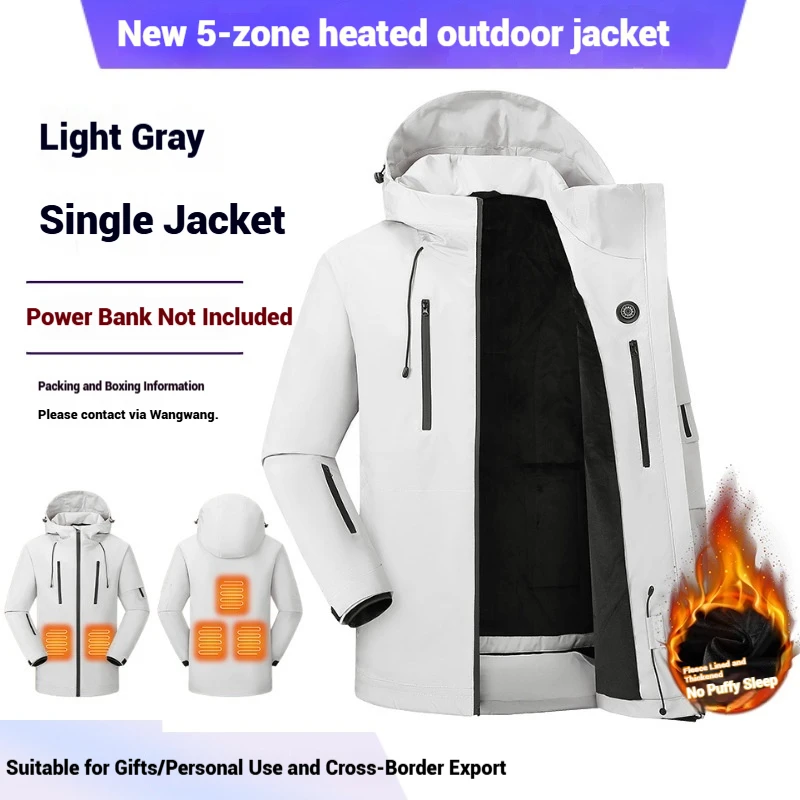 

2025 new winter intelligent heating jacket for men and women fleece fully heat sealed unisex heated coat electric warming jacket