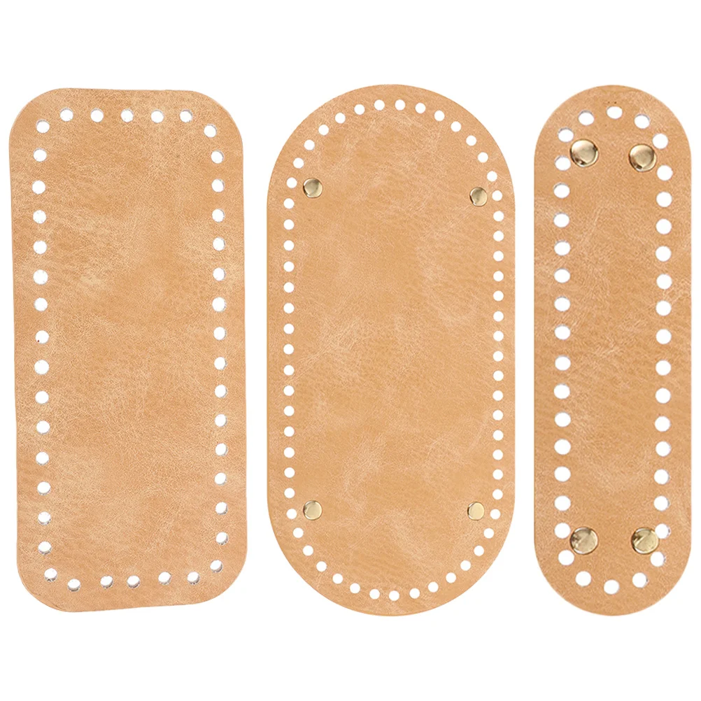 

3Pcs PU Bag Bottom Bases DIY Knitting Bag Shapers Purse Base Boards Handbag Accessories Handbag Base Bags Bottom Bases
