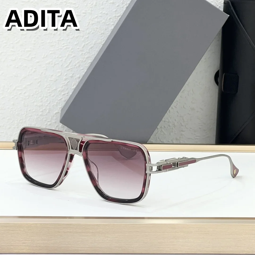 DT GRAND DECADE TWO DTS460 نظارات شمسية عالية الجودة للرجال بتصميم عصري من التيتانيوم للنساء مع صندوق