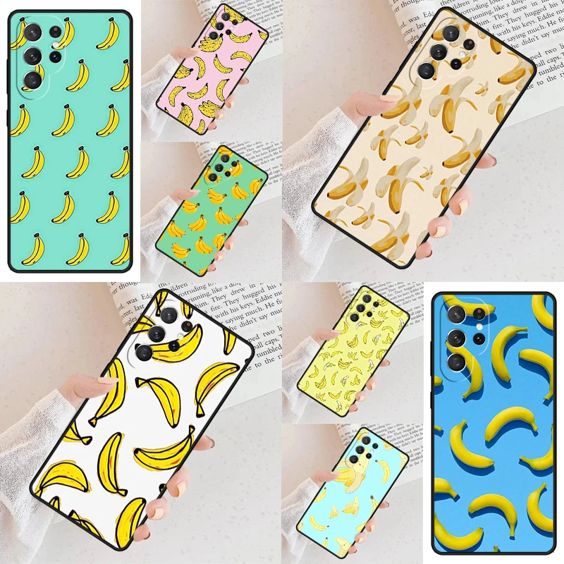 Banana Fruit Yellow Pattern Cell Phone Case for Samsung Galaxy S26 Ultra S25 S24 S23 S22 S21 S20 Note10 Cover