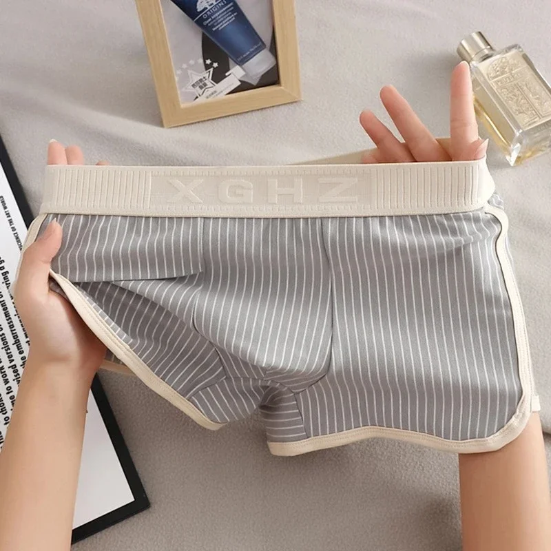 Striped Boxer Men Underwear Cotton Soft Fashion Boxershort Mens Boxers Man Cuecas Masculina Size M-3XL YT88358