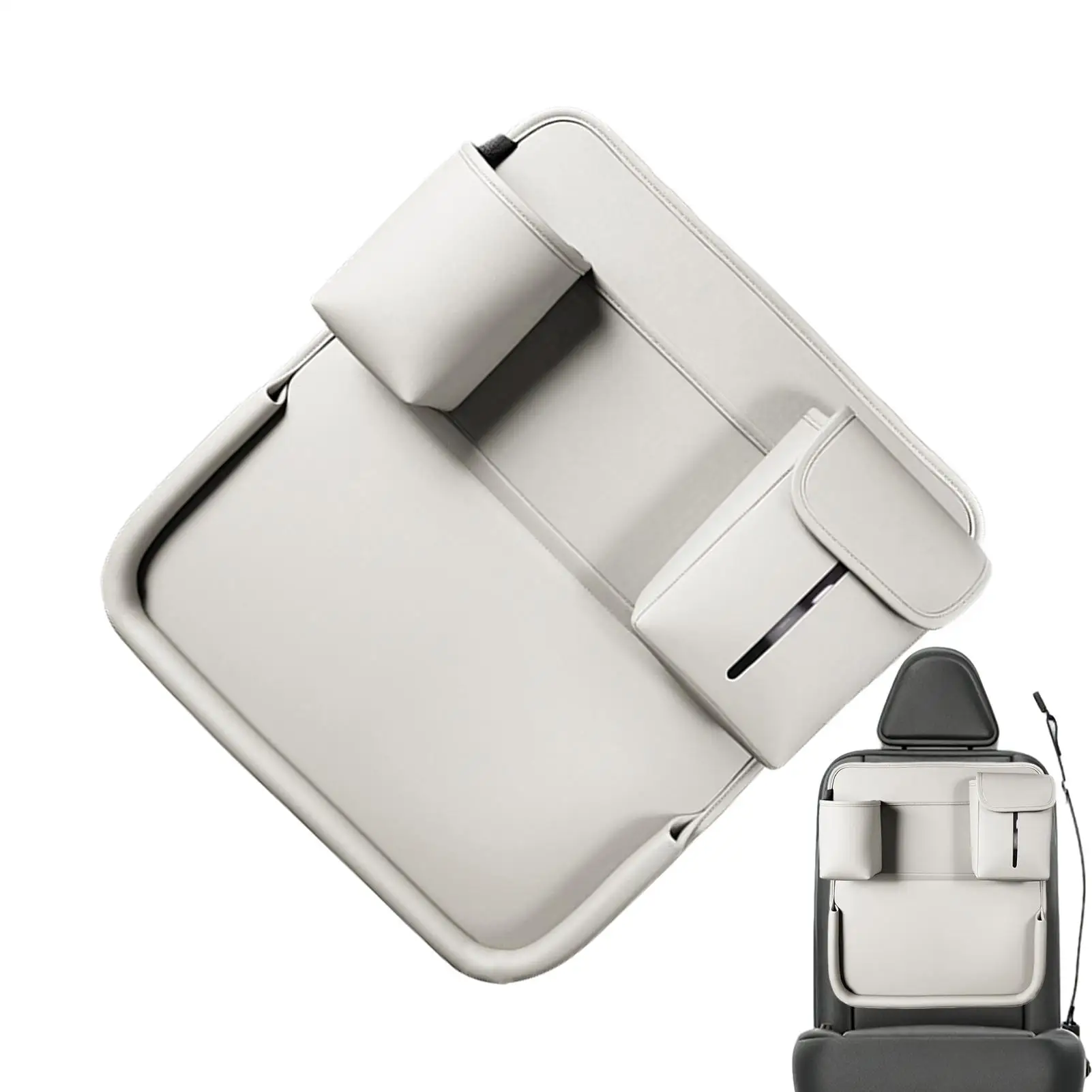 

Автомобильный поднос для детей, складная многофункциональная автосумка из искусственной кожи, органайзер для автомобильного сиденья для автомобиля, грузовика, внедорожника, фургона, двери, поездки на дорогу