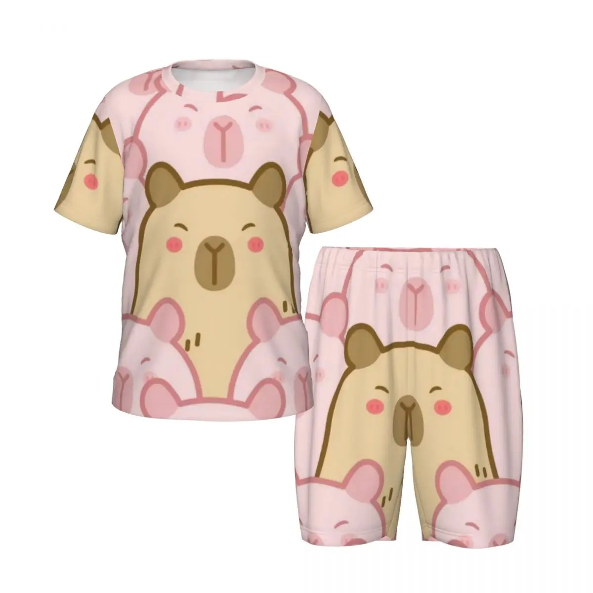 

Cute Capybara Pajamas 2 Pieces Set Western style home clothing for children Loungewear pyjama