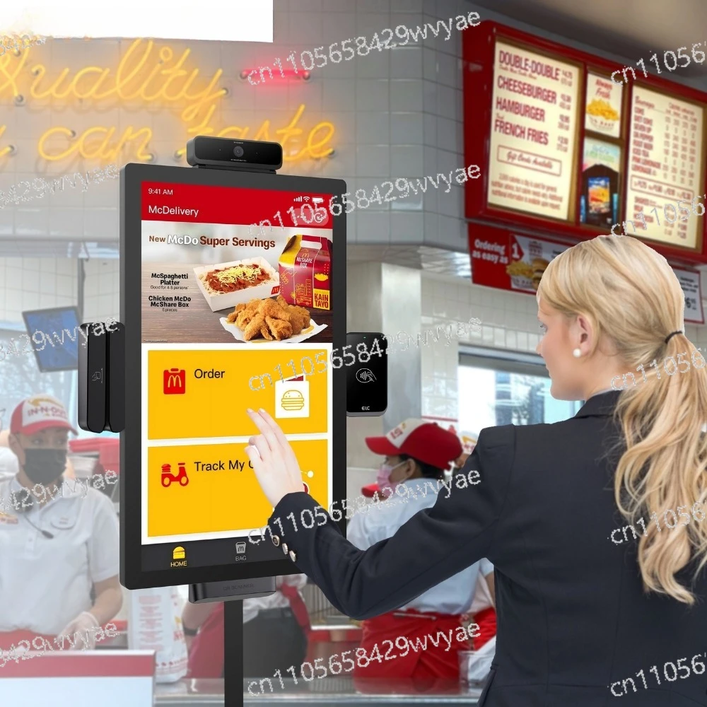 

21.5-inch Digital Signage POS Tablet Computer Restaurant Retail Store Display Ordering Kiosk Plastic