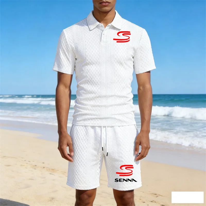 ayrton-senna-men's-polo-shirt-set-summer-breathable-sportswear-short-sleeve-shorts-soft-comfortable-sport-lapel-t-shirt-set