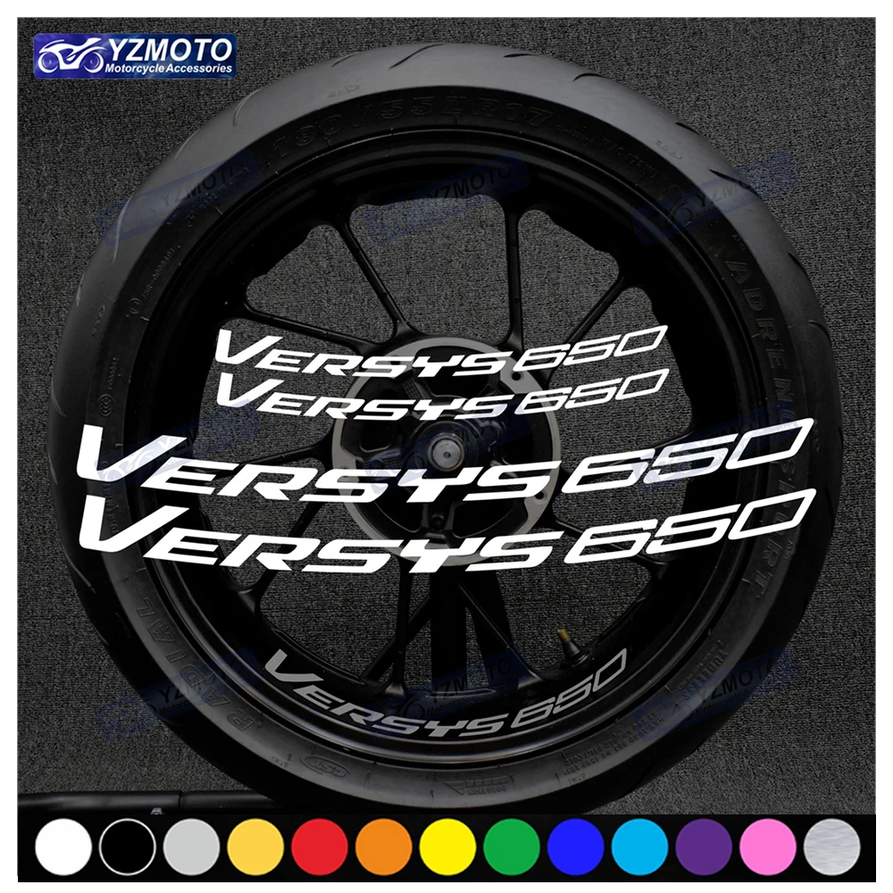 

For VERSYS 650 Motorcycle 17 Inch Front And Rear Racing Wheel Stripe Sticker Wheel Tape Decorative Decal Reflective Rim Stickers