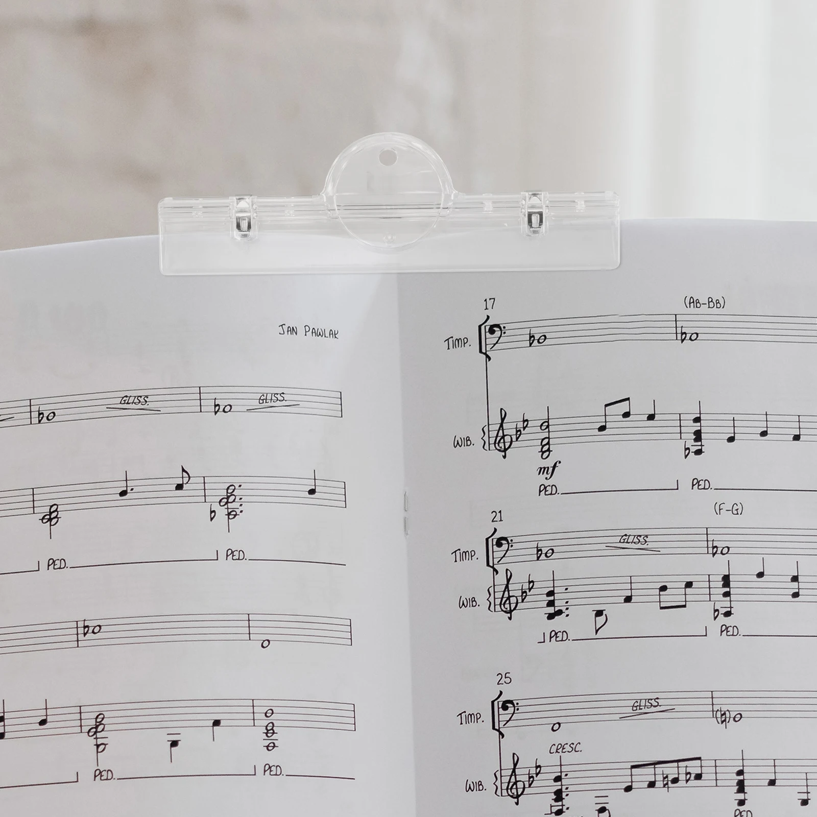 

Sheet Music Clip Book Accessories Foldable Holder Opener Acrylic Stand Page Clips