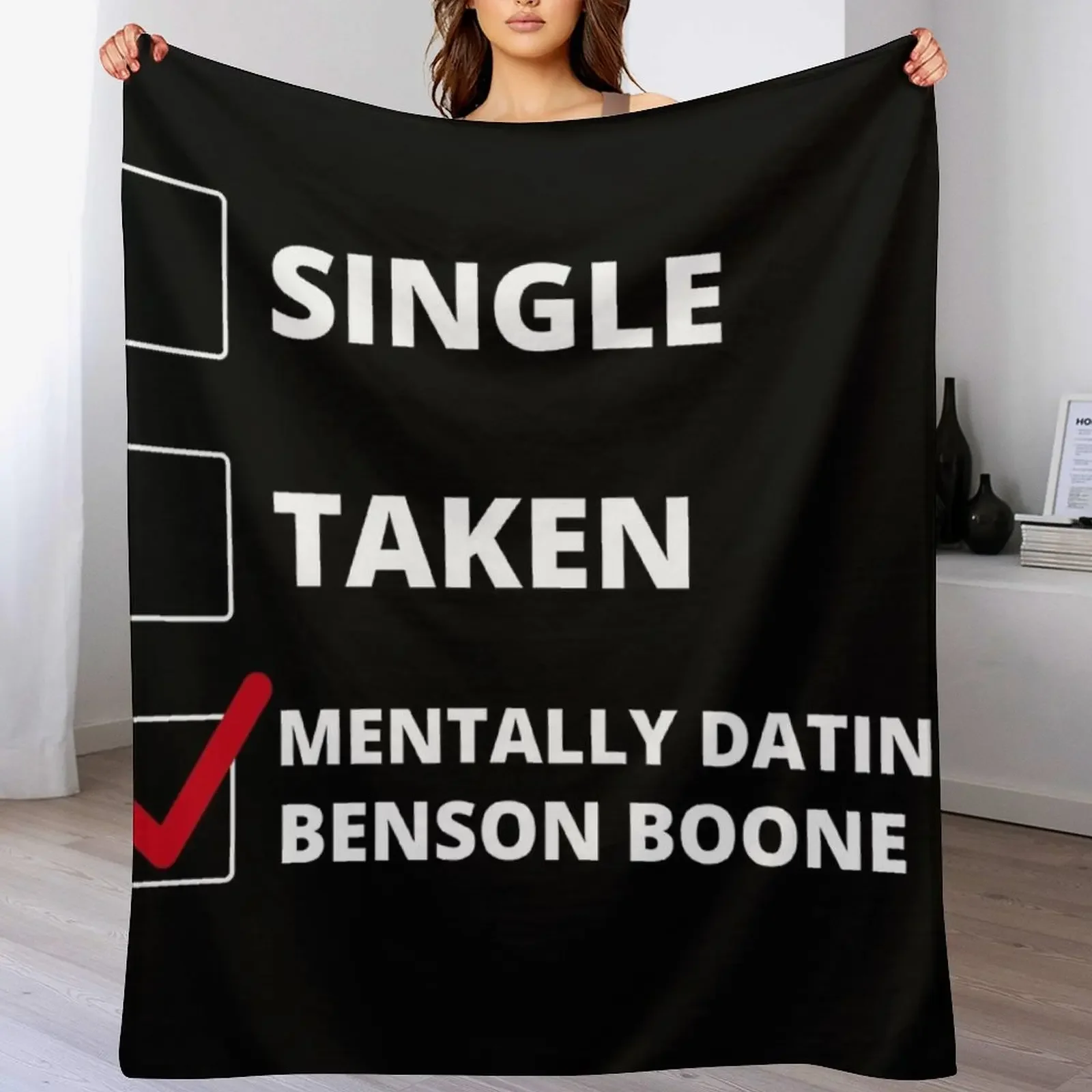 

Mentally Dating Benson Boone Throw Blanket manga Travel Loose Giant Sofa Blankets