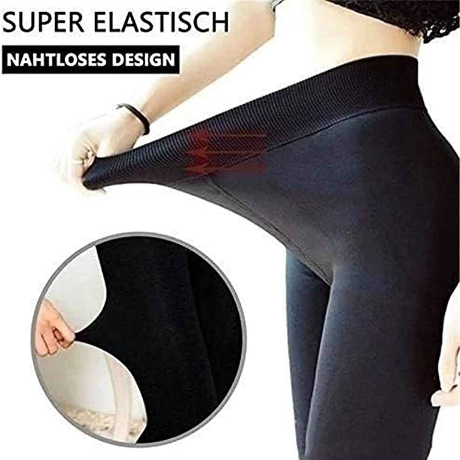 Velluto a vita alta Mantieni pantaloni caldi Collant termici elasticizzati comodi e solidi Leggings foderati in pile invernale Leggins taglie forti da donna