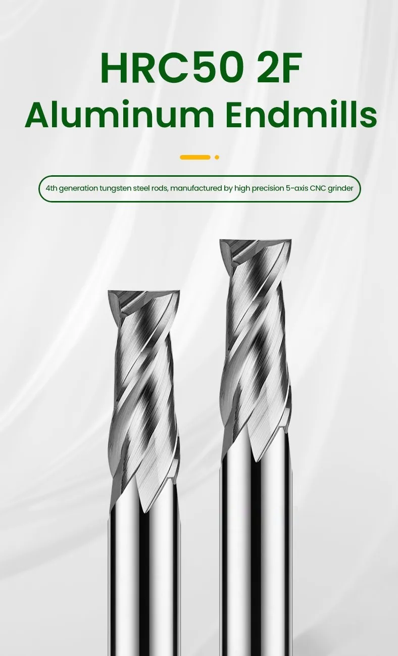 Fräser Fräser Legierung Beschichtung Wolfram Stahl Werkzeug von Aluminium CNC Bearbeitung 2 Blatt Schaft fräser Top Fräser Holz – Detail 1