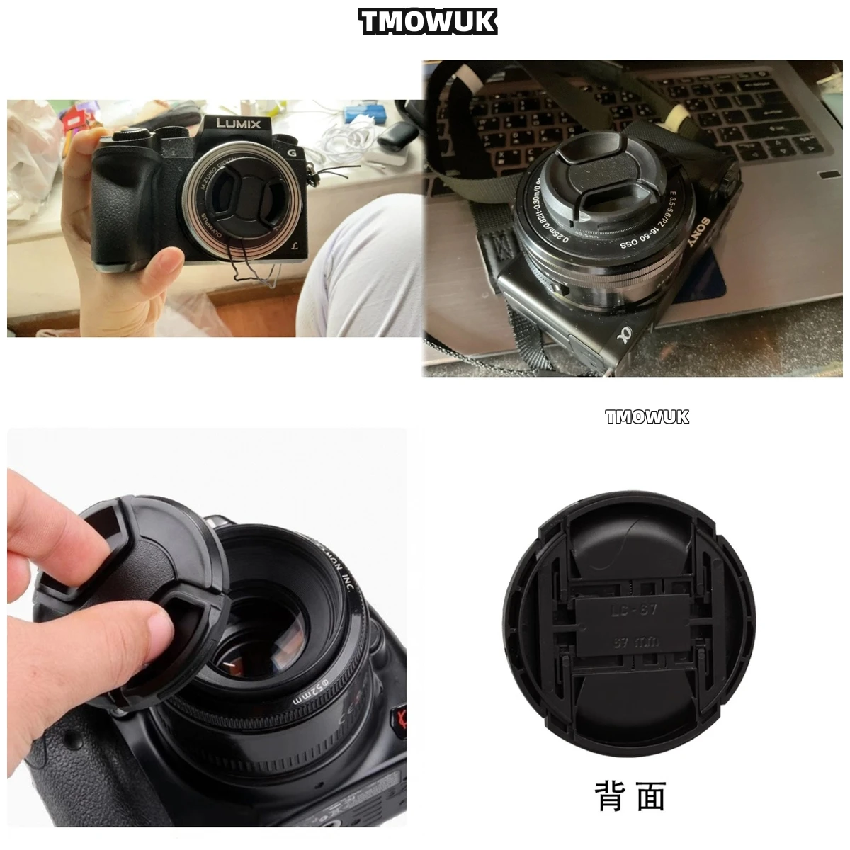 

For Nikon D80 D90 D100 D200 D300 D300S D700 D750 D780 D800 Camera Lens Cap Protective Cover Center Pinch Snap-on 49mm 52 55 58 6