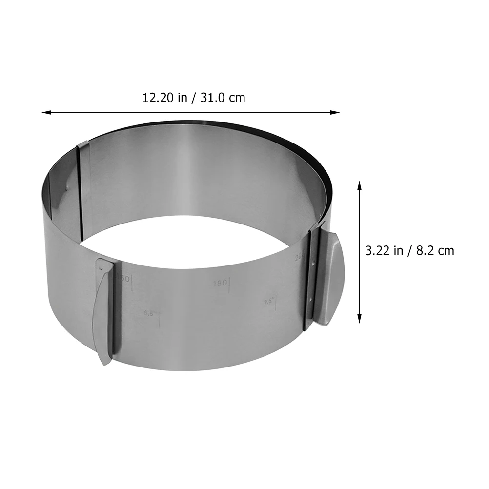 

Biscuit Retractable Cake Mold Dessert Tins for Baking Stainless Steel Color Creative