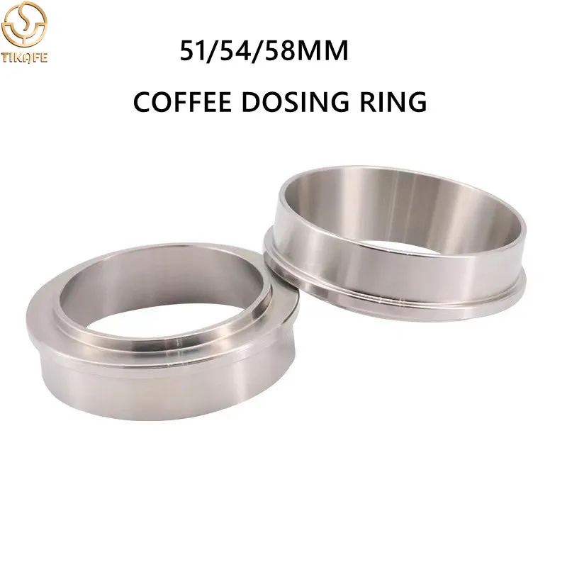 304 Stainless Steel 51/53/58mm Intelligent Dosing Ring For Coffee Powder Brewing Bowl  Espresso Barista Funnel Portafilter