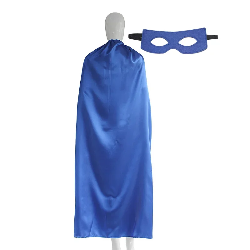 Adult Superhero Capes for Women Men with Masks Christmas Costume Plain Solid Stain Capes Halloween Costumes