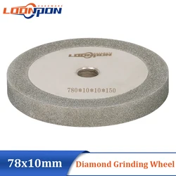 3 Inch 78mm Flat Diamond Abrasive Grinding Wheel for Carbide File Milling Cutter Grinder Disc 150 Grit with 3/8