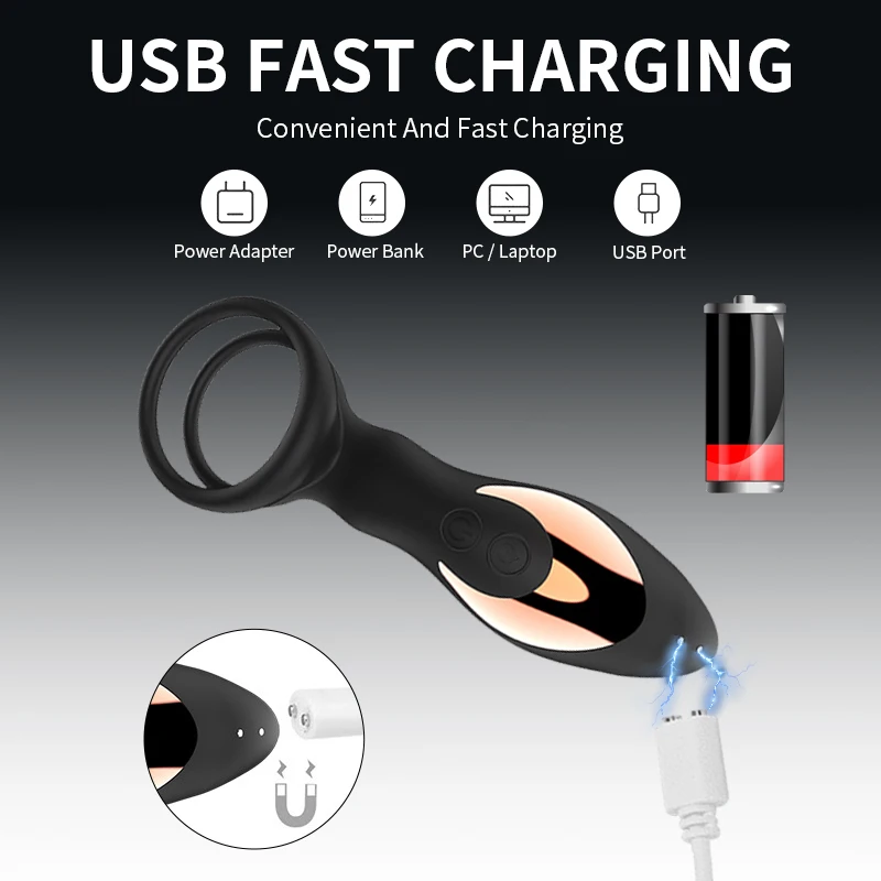 Male Prostate Massager Heating Anal Vibrator Plugs Butt Cock Ring Wireless Control Male Masturbator Sex Toys for Man Adult Goods