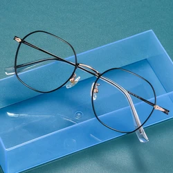 2022 New Hot Alloy Optical Eyeglasses Frame for Men and Women Prescription Spectacles Oval Shape Full Rim Glasses Eyewear