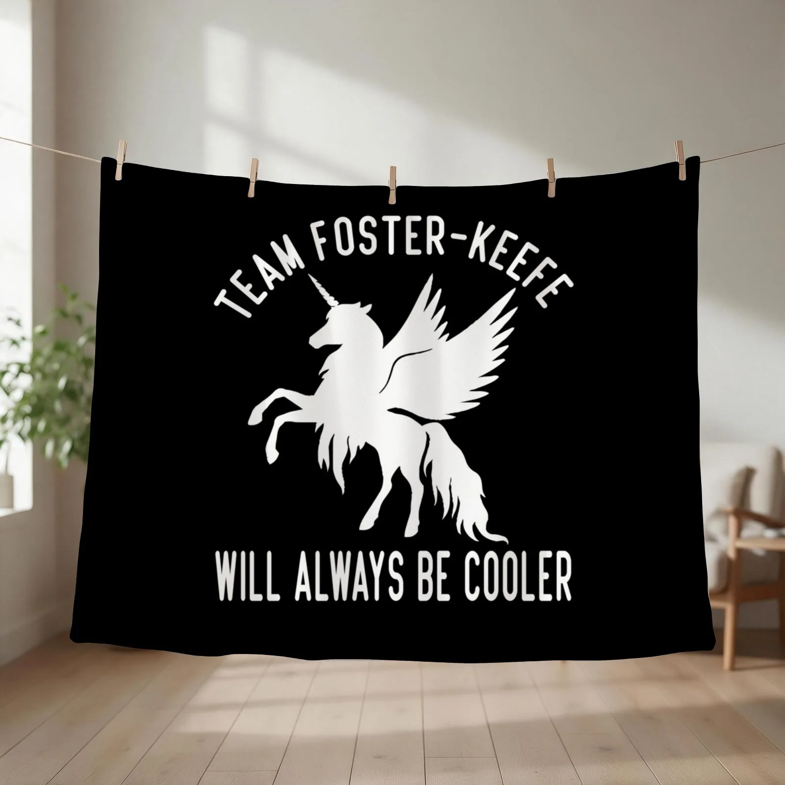 Team Foster Keefe Will Always Be Cooler Throw Blanket couch cozy soft plush fuzzy picnic outdoor blanket