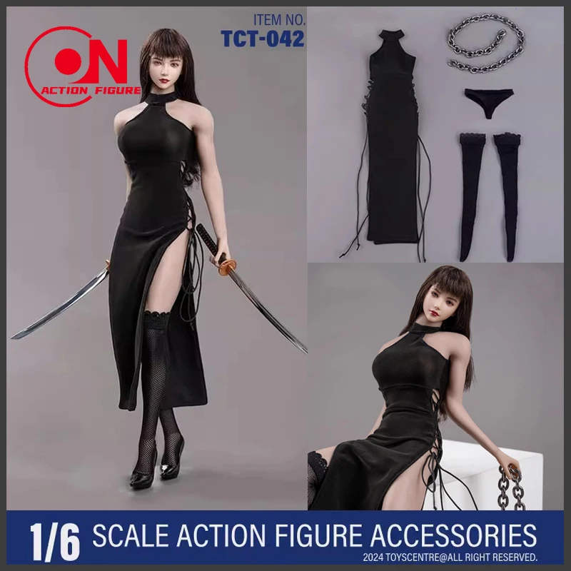 

Toyscentre TCT-042 1/6 Female Black Sexy Slit Strap Dress Clothes Model Fit 12'' S16A Soldier Action Figure Body Doll