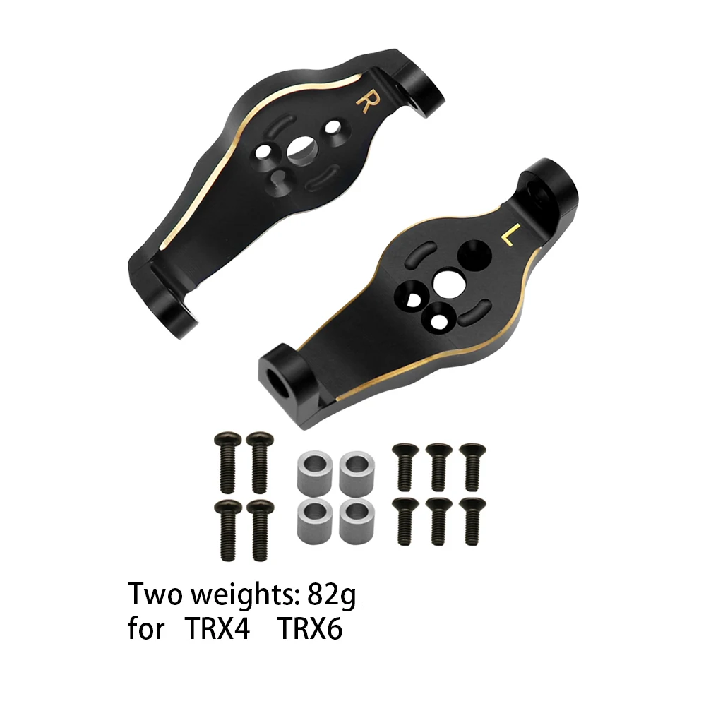 Portal Asbehuizing Messing Zwart Stuurbeker stuur C Seat trekstanghouder versnellingsafdekking servobeugel Voor 1/10 Trx4 Trx6