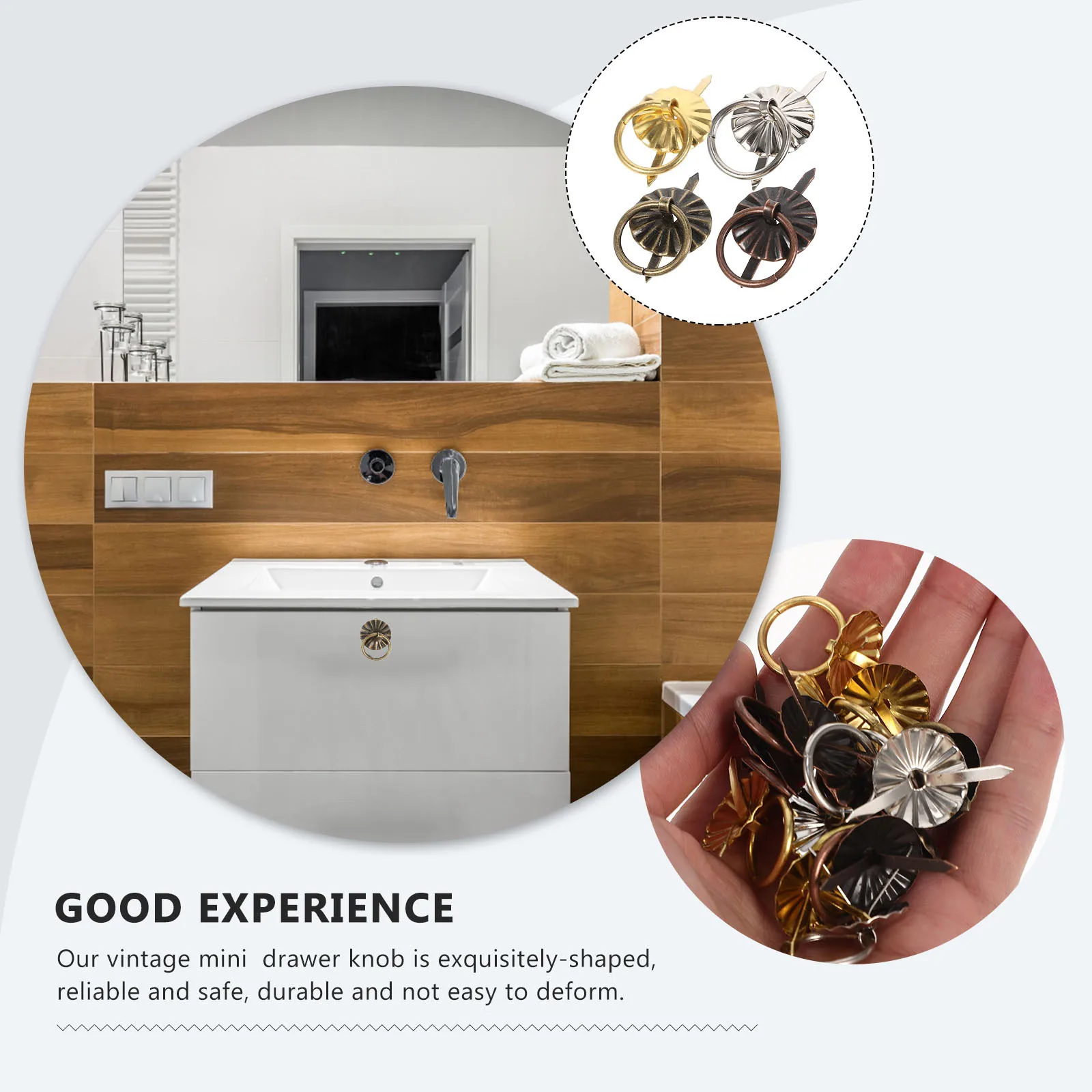 

40pcs Mini Cabinet Knobs Vintage Metal Drawer Pulls For Furniture Household Cabinet Door Handles Decorative Knob Pulling Handles