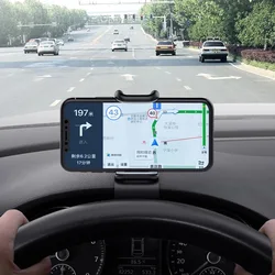 Car Mobile Phone Holder Easy Clip Mount Stand Panel Multi-Functional Universal Dashboard GPS Navigation Bracket Holder