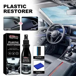 Car Plastic Restorer Back To Black Coating Auto Plastic Agent Refresh Brighten Restoration Shine Repair Rubber Clean G9l3