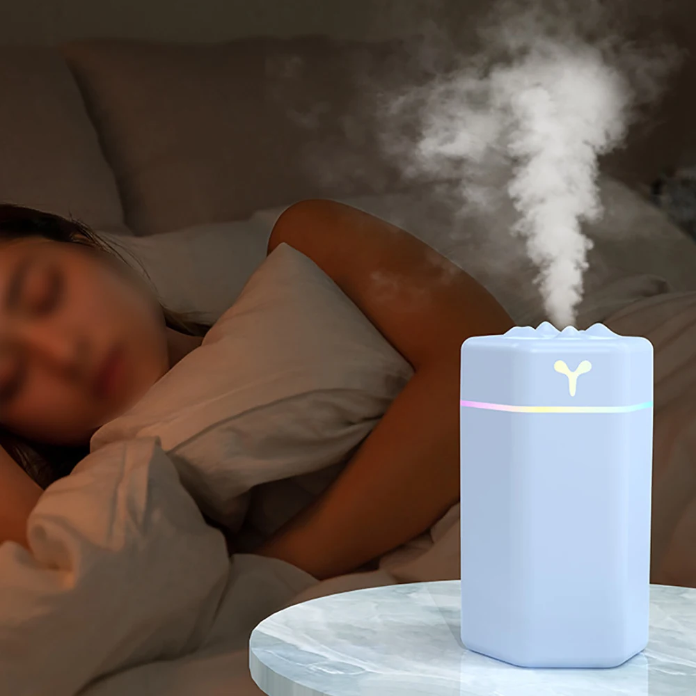 Portable 260ml Air Humidifier Household Car Essential Oil Diffuser Humidifier Cold Fog Spray Colorful Soft Luminous Atomizer