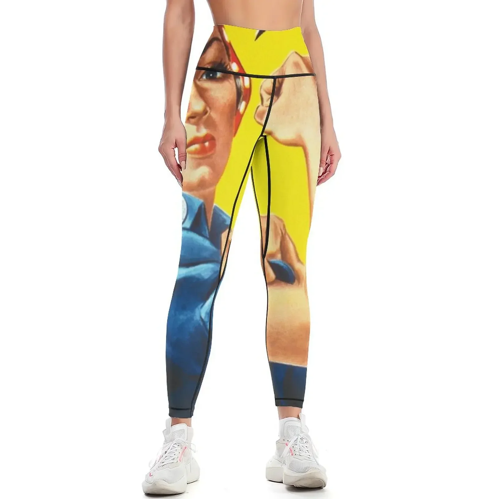 

We Can Do It Rosie the Riveter Original Vintage Print Leggings Women's sports gym top gym sportswear woman Womens Leggings