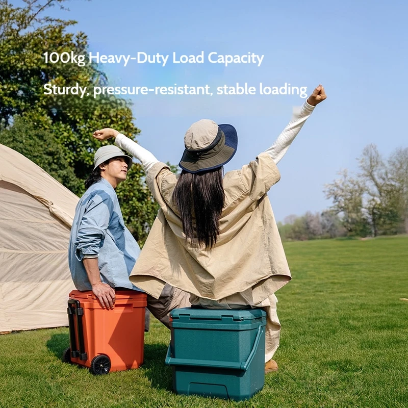 Naturehike 17L 24L Outdoor Camping Refrigerator 36L with Trolley Wheels Portable Picnic Travel Car Ice Cooler Box PU Food Grade view 5