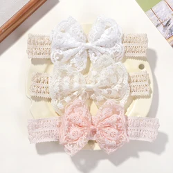 1pcs Baby Girls Bows Lace Headbands Soft Cute Hair Bands for Newborn Toddlers Hair Accessories Photography Props