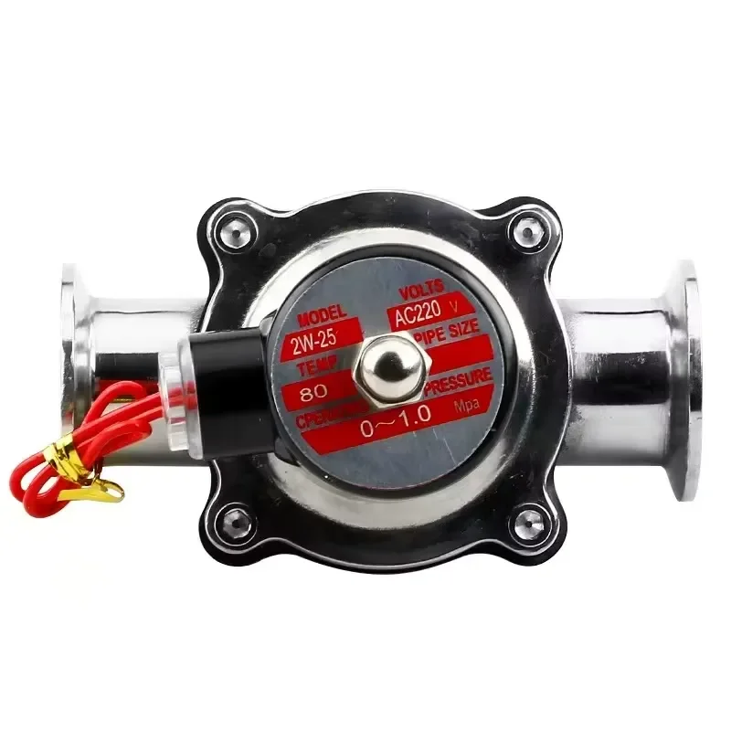 DN15 DN25 DN32 DN40 DN50 Tri Clamp Stainless steel Sanitary Magnet Valves Water Liquid Solenoid Valve with Accessories