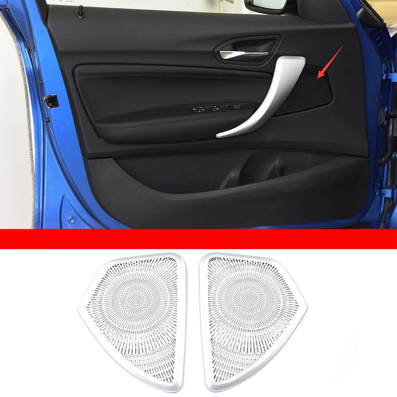 

Door Speaker Mesh Cover Sticker Loudspeaker Frame Stainless Steel Car Accessories For BMW 1 2 Series F20 F21 F22 F23 2012-2019